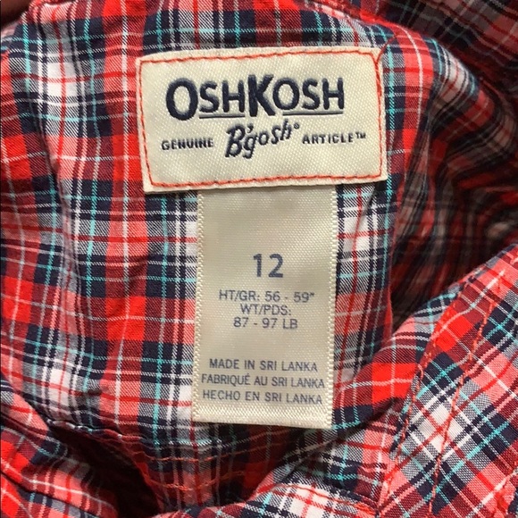 Girls Plaid Button Down Shirt - Picture 4 of 4